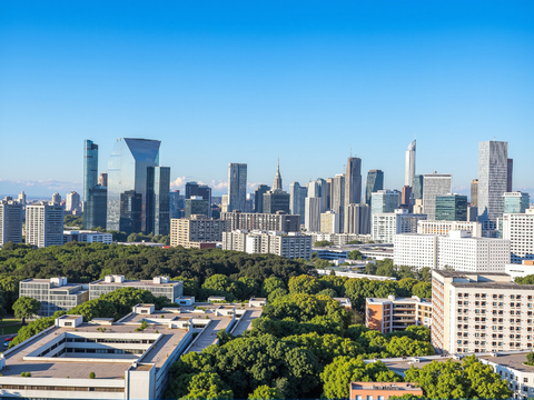  白天城市外景 