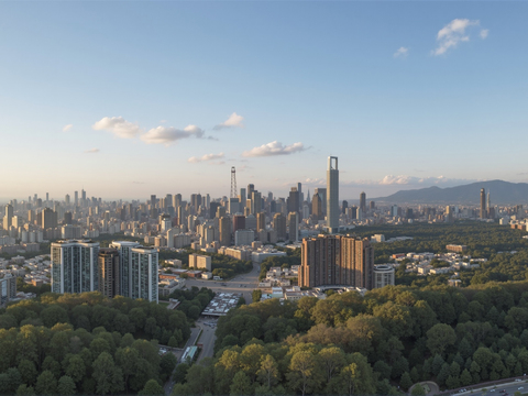  白天城市外景 