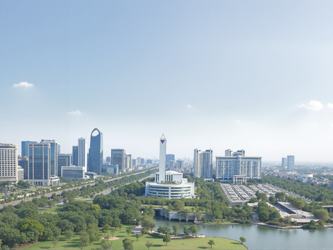  白天城市外景 