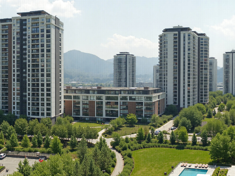  白天小区外景 