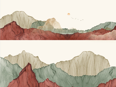  现代简约 装饰画 油画 壁画 抽象画 人物动物 卡通 