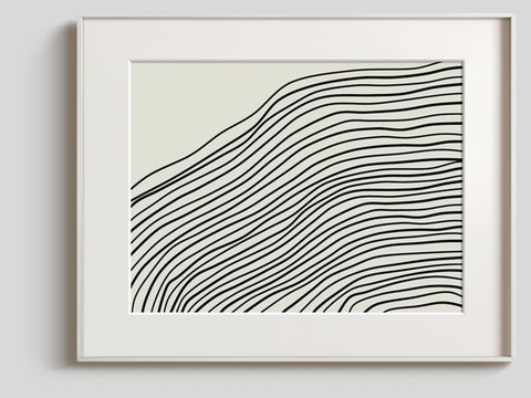  现代简约 饰画 油画 璧画 抽象画 人物动物 卡通 
