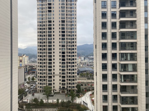  小区白天外景建筑贴图 