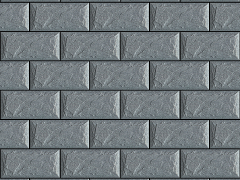  无缝立体文化石砖墙贴图 