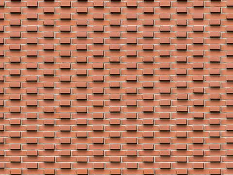  红砖凹凸立面砖墙贴图 