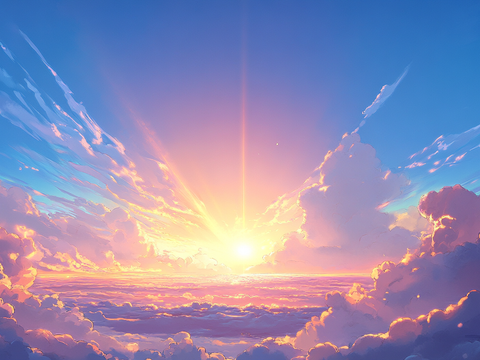  梦幻云彩科幻电视屏幕 