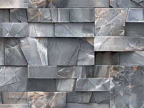  3D浮雕立体砖墙背景 