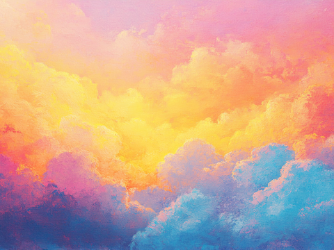  梦幻云彩科幻电视屏幕 