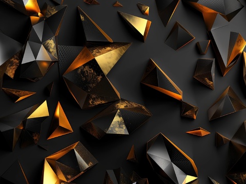  3D浮雕立体砖墙背景 