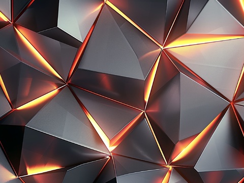  3D浮雕立体砖墙背景 