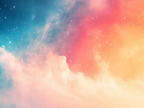  梦幻云彩科幻电视屏幕 