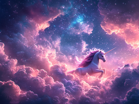 梦幻云彩科幻电视屏幕 