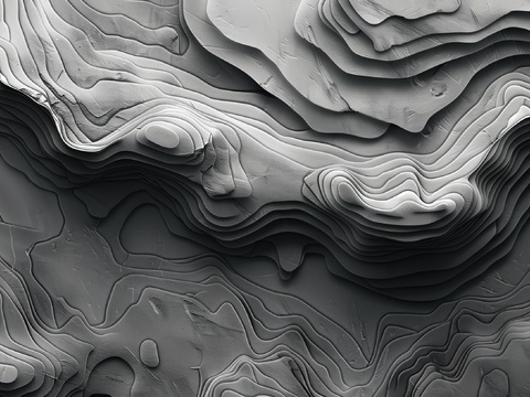  3D浮雕立体砖墙背景 