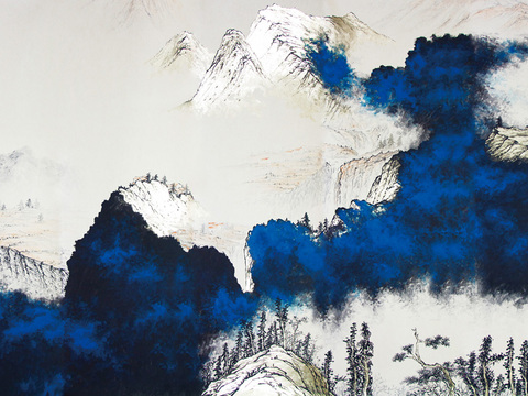  新中式水墨山水畫(huà) 