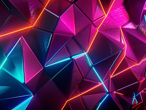  3D浮雕立体砖墙背景 