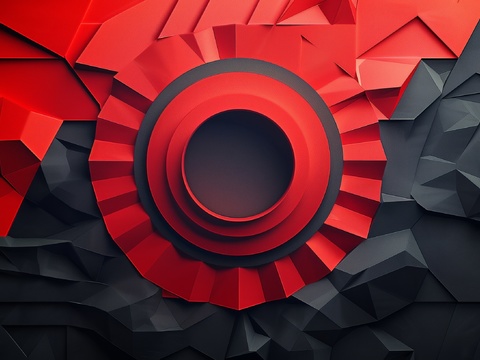  3D浮雕立体砖墙背景 