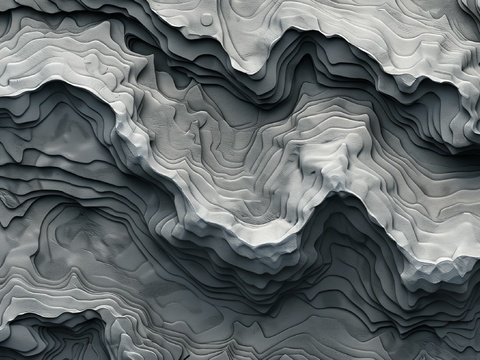  3D浮雕立体砖墙背景 