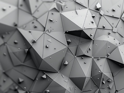  3D浮雕立体砖墙背景 