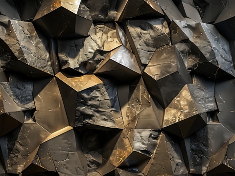  3D浮雕立体砖墙背景 