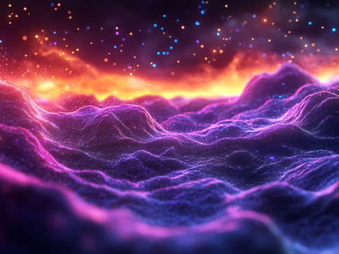  梦幻云彩科幻电视屏幕 