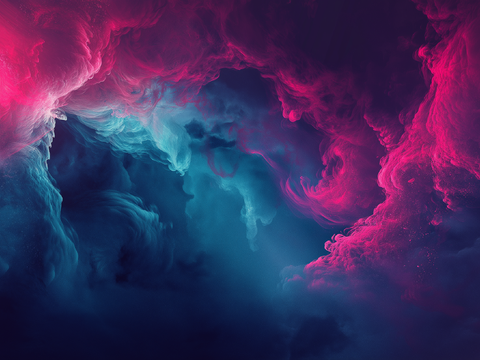  梦幻云彩科幻电视屏幕 