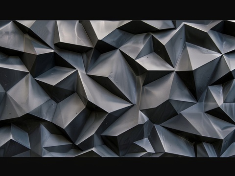  3D浮雕立体砖墙背景 