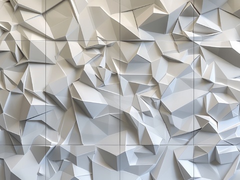  3D浮雕立体砖墙背景 