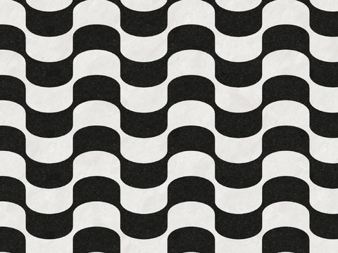  波浪纹广场贴砖 