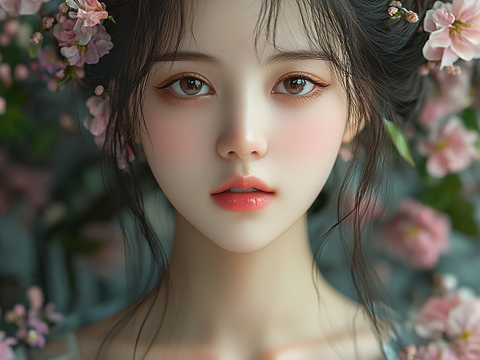  美女人物肖像挂画装饰画 