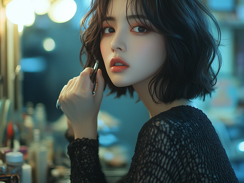  美女人物肖像挂画装饰画 