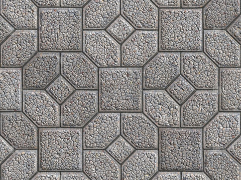  灯笼橄榄纹地面铺装 