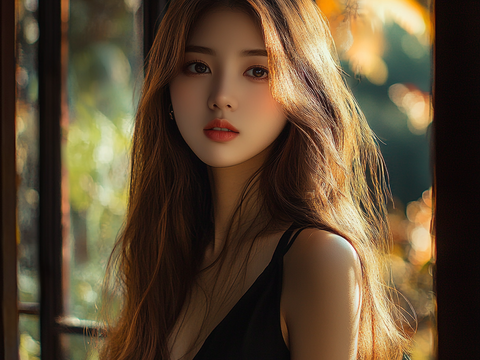  美女人物肖像挂画装饰画 