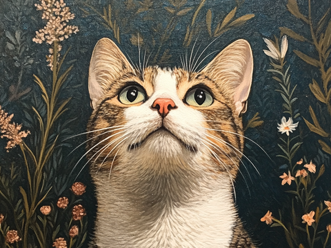  手绘动物装饰画 