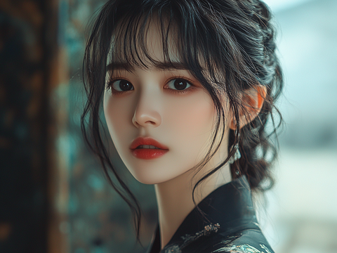  美女人物肖像挂画装饰画 