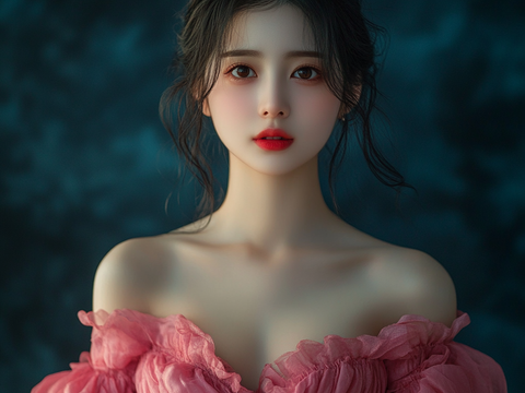  美女人物肖像挂画装饰画 