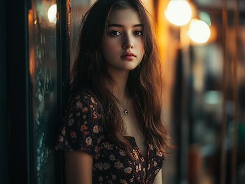  美女人物肖像挂画装饰画 