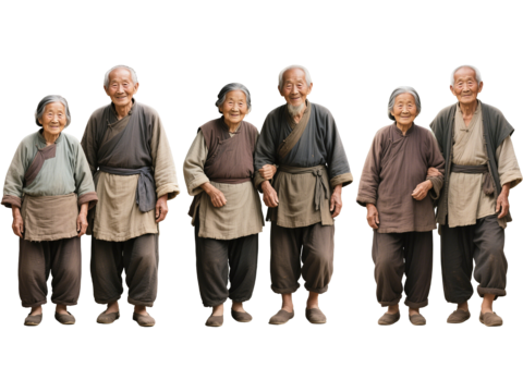  PS免抠古代百姓 古代老夫妻 老人老妪 贫苦百姓 影视剧角色 