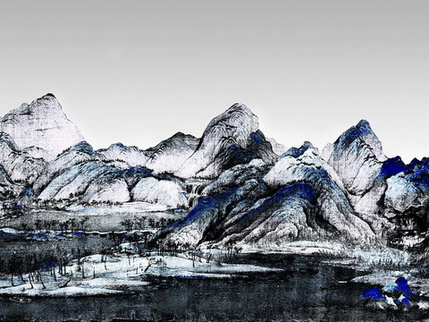  千里江山图调色版 