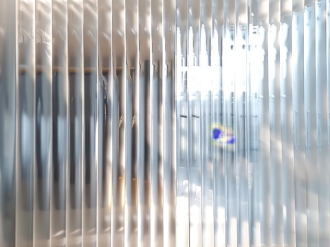  夹丝艺术玻璃幕墙隔断 