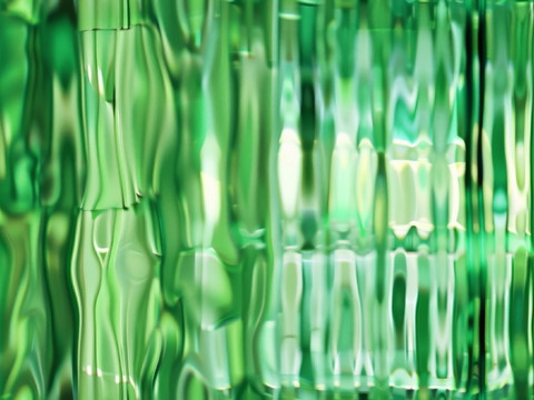  夹丝磨砂玻璃幕墙植物隔断 