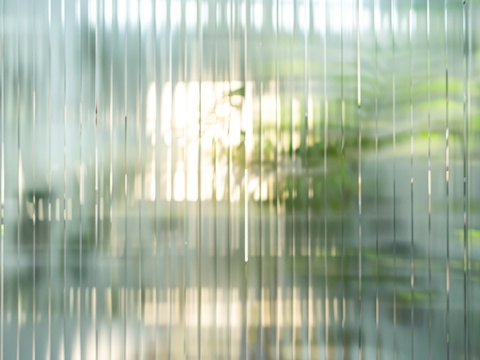  夹丝艺术玻璃幕墙隔断 