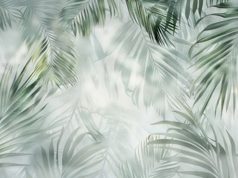  夹丝磨砂玻璃幕墙植物隔断 