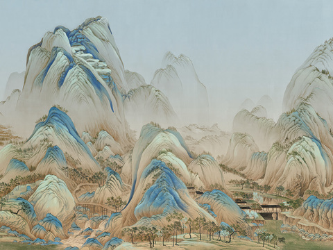  新中式水墨字画 山水装饰画 