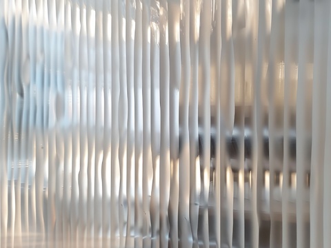  夹丝艺术玻璃幕墙隔断 