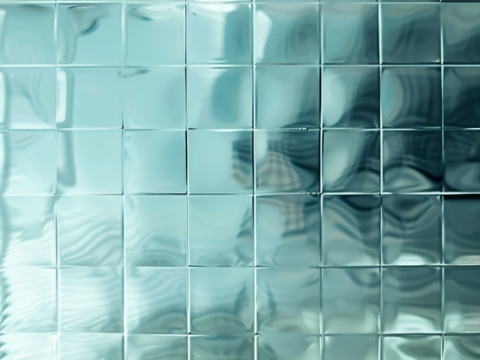  夹丝磨砂玻璃幕墙植物隔断 