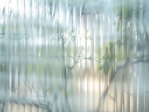  夹丝艺术玻璃幕墙隔断 