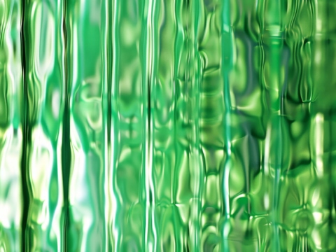  夹丝磨砂玻璃幕墙植物隔断 