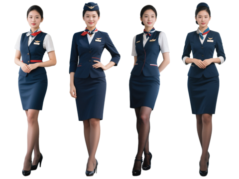  PS免抠现代人物 空姐 空乘人员 乘务人员 航空美女 