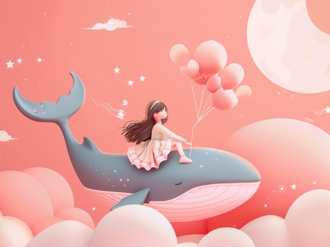  儿童房卡通壁纸壁画 