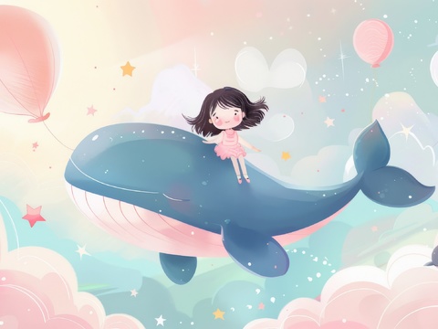  儿童房卡通壁纸壁画 